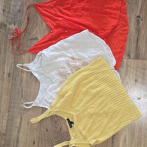Yellow, White, and Red Tank Top Bundle